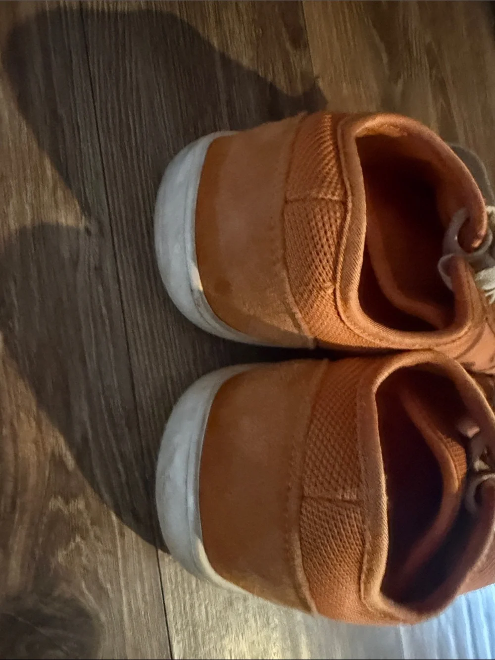Men's Orange Lace-Up Canvas Sneakers - Lightweight Everyday Shoes